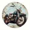 Vintage D Tłoczony Okrągły Metalowy Znak Motocyklowy Zestaw Retro Biker Chopper Dekoracja Ścienna do Garażu Jaskini Mężczyzny Baru Pubu Entuzjasta Motocykli