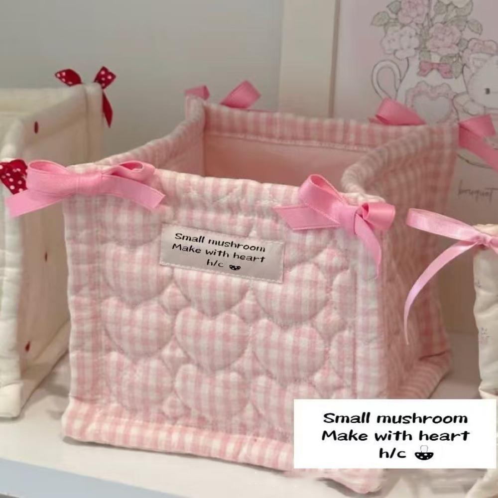 Square Storage Basket Cotton Home Decoration Cute Desktop Box