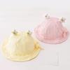 Cartoon Baby Bucket Hat Cute Flower Embroidered Fisherman Cap for Infant Girls Solid Color Cotton Kids Summer Panama Sun Hats