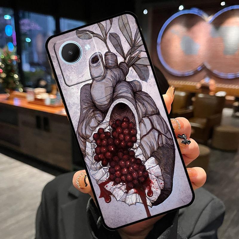 Food Fruit Red Pomegranate Case For Realme 13 Pro Plus 12 11 14 15 GT6 GT7 Pro C15 C35 C53 C55 C61 C63 C65 C67 C71 C75