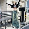 Wide-leg Pants for Women In Autumn Floor Pants Wide-leg Jeans for Women In Autumn High Waist Loose Nostalgic Heavy Industry Washing