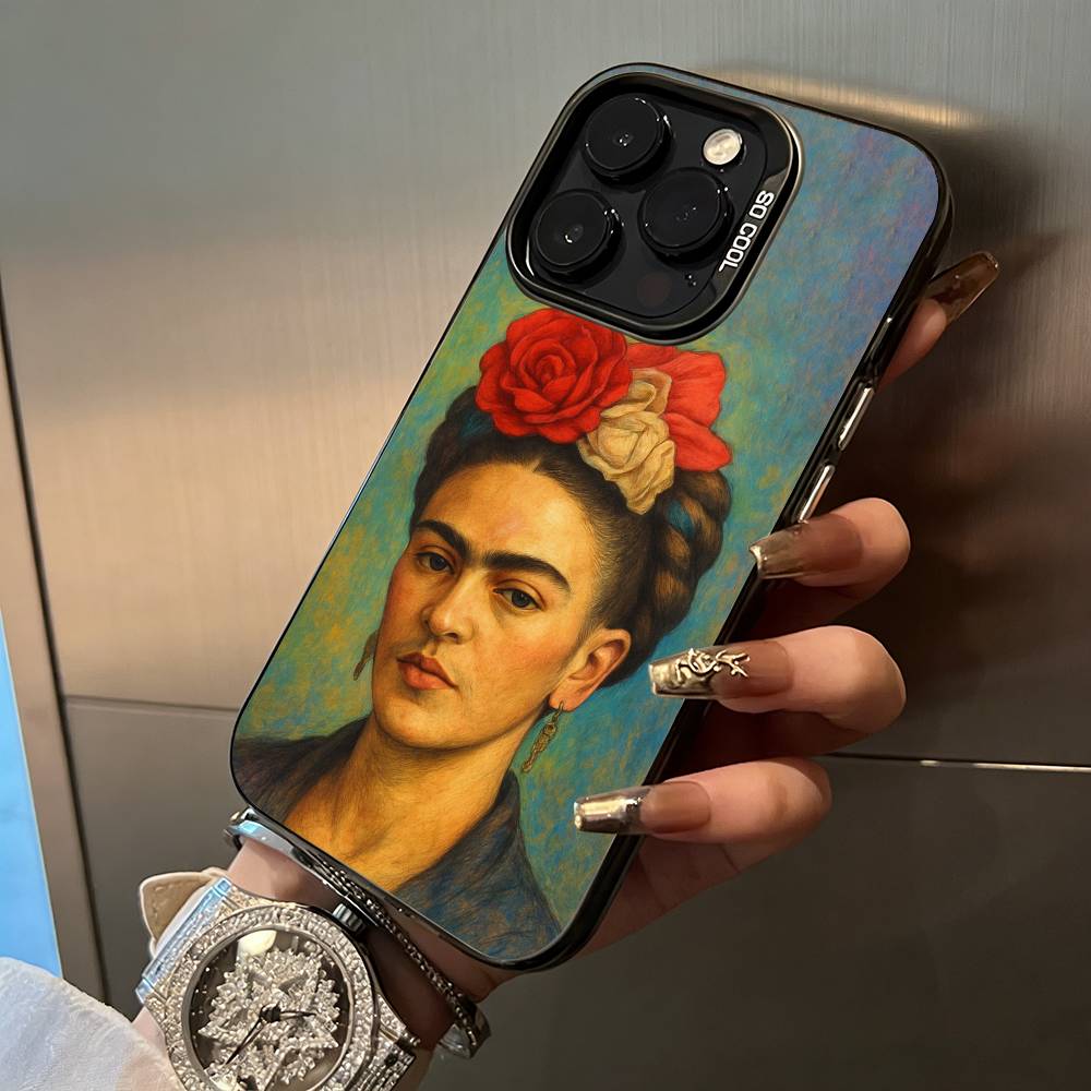 Θήκη Κινητού A-Artist F-Frida K-Kahlos Για IPhone17 16 11 12 13 14 15 16 Pro Max Plus Κάλυμμα Χρωματιστό Ασημί Funda Bumper