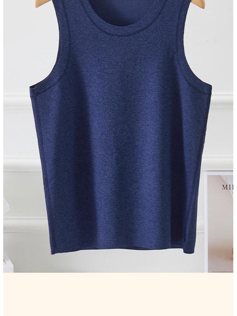 Męska Termiczna Bezszwowa Kamizelka z Podszewką z Jedwabnego Polaru 2025 Zima