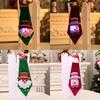 Tie Christmas Bow Light Up Santa Claus Holiday Sequin Ties Xmas Party Decor Gift