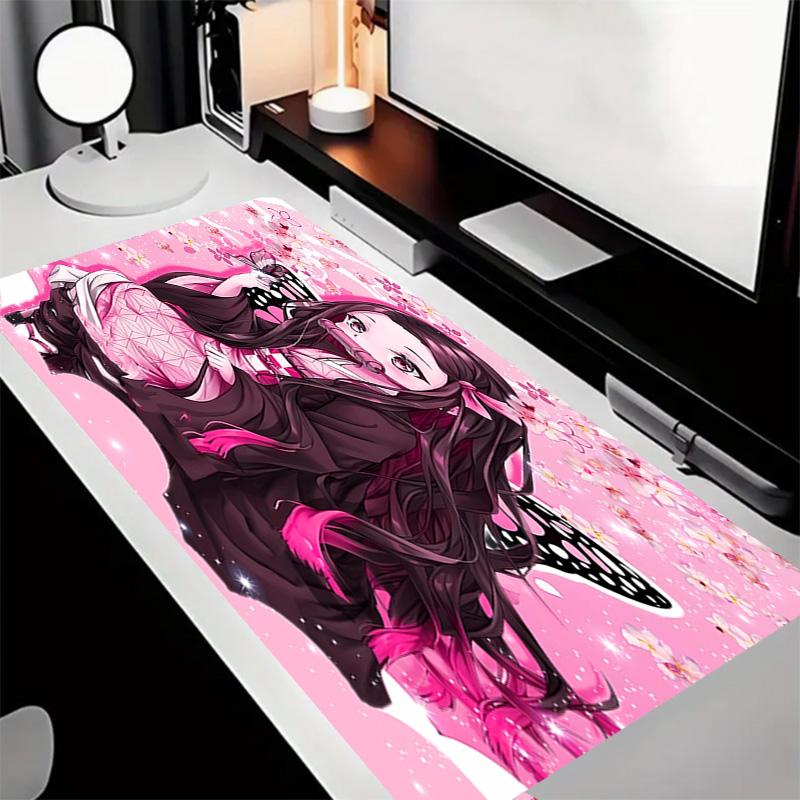 Demon Slayer Nezuko2 Theme Premium Non-slip Mouse Pad with Stitched Edges,Durable Rubber Material,for Desktop & Gaming Great Gifts