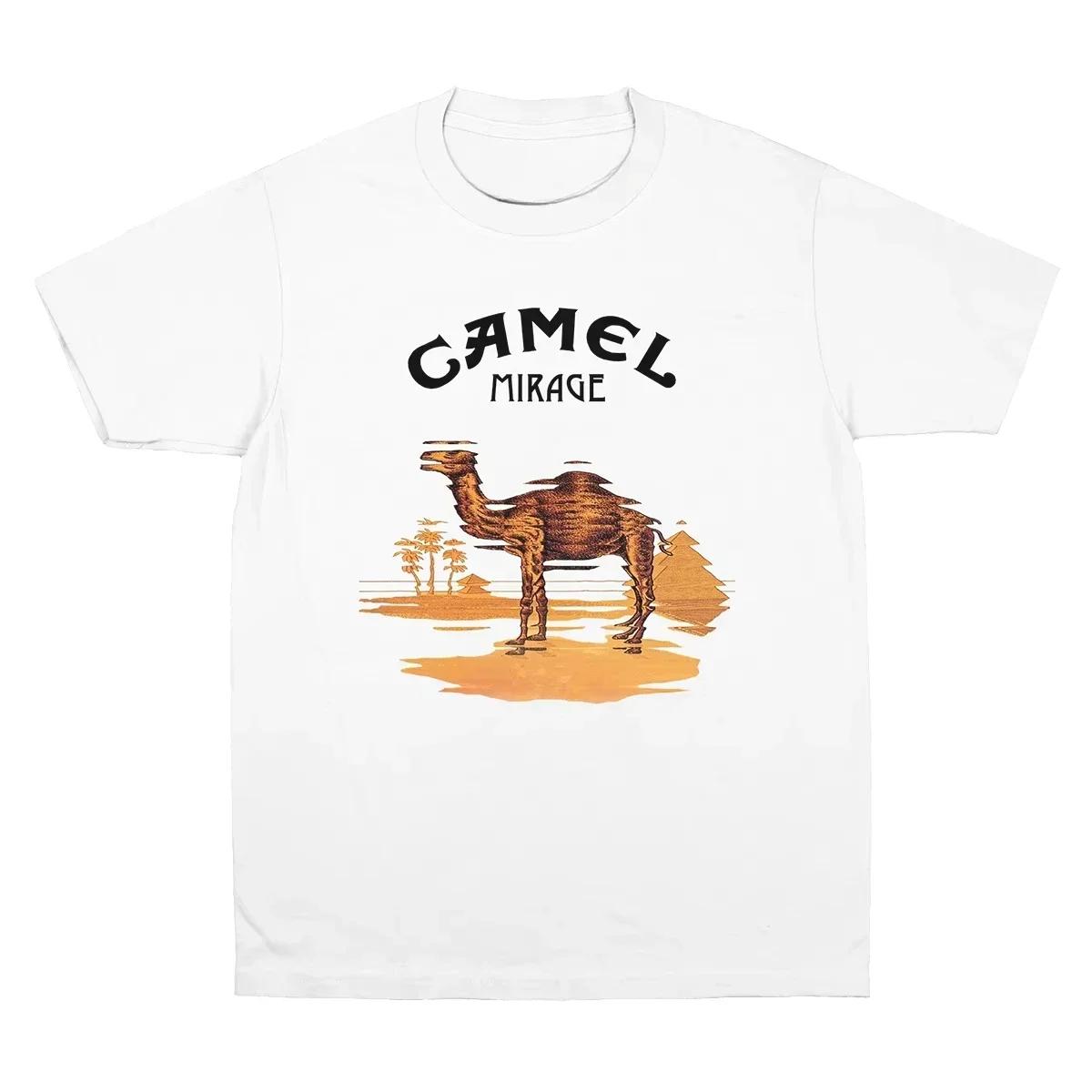 

Ретро Автомобиль Сигареты Camel Футболка Винтажные Топы Футболка Короткий Рукав Повседневная Уличная Одежда Женская Одежда Мотоспорт 4XL