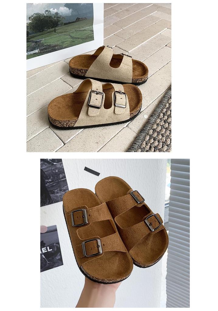 Children's Retro Summer 2026 Double Buckle Thick Sole Outdoor Casual Fashion Slippers