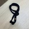 Knitted Narrow Scarf With Tassel Pendant Women Soft Wool Blend Winter Accessory Daily Wear