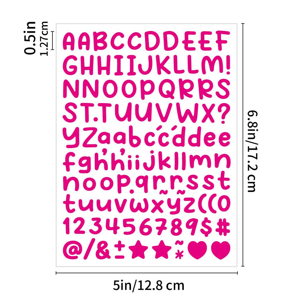 0.5inch Alphabet Stickers Small Size Greeting Cards Decorative Letter Stickers for Clipping Books