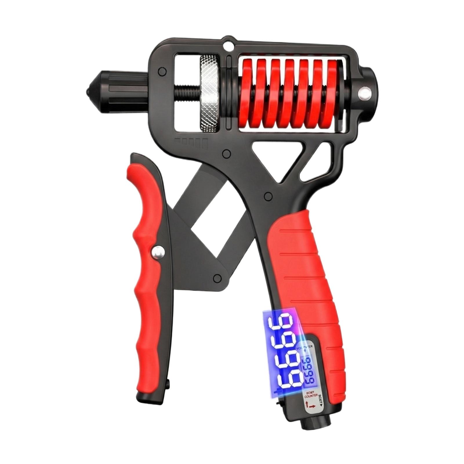 

Adjustable Digital Hand Grip Strengthener with LCD Counter Ergonomic NonSlip Handle Resistance Trainer for Exercise and Rehabilitation One Size красный