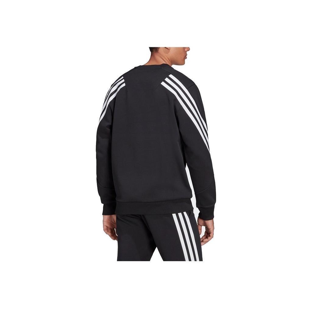 Adidas FI Crew Sweatshirt With Striped Panel Men Sweatshirt Black H46538