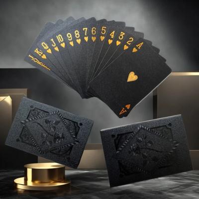 Gastgeschenke Schwarz Gold Spielkarten Spielkarten Gruppe Wasserdicht Poker Farbe Magie Dmagie Verpackung Brettspiel Geschenk Sammlung