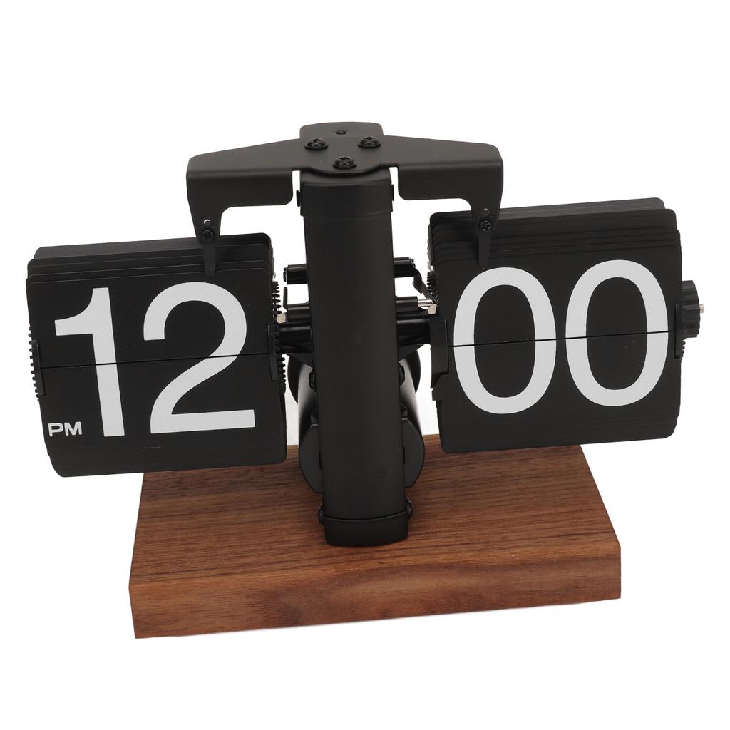 Digital Flip Down Clock Retro Automatic Turning Battery Operated Mechanical Clock for Home Room Office Decoration