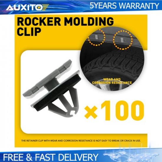 100X Rocker Panel Moulding Clip W/ Sealer For Into 9Mm Hole Jeep Cherokee 14-19