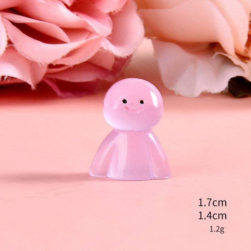 10Pcs Luminous Resin Doll Glow In The Dark Miniature Ornament For Diy Garden