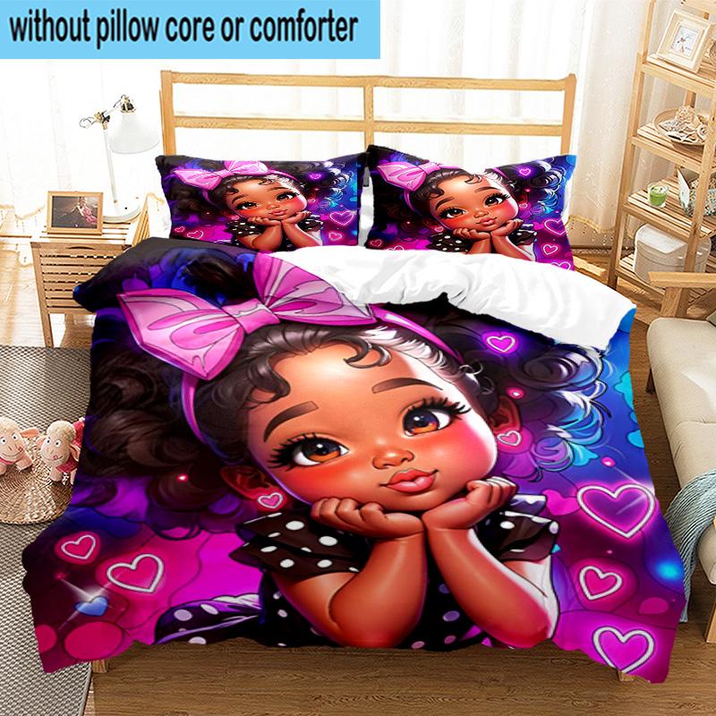 Royal Butterfly Princess Dreams 3pcs Bedding,Including 1pc Duvet Cover And 2pcs Pillowcases Perfect for Christmas,Ideal for Bedroom, Dormitory
