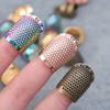 10PCS Adjustable Sewing Thimble Retro Sewing Finger Protection Cover Needle Thimble Ring Handmade DIY Craft Embroidery Sewing Tools