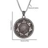Seven Angel Magic Array Retro Round Brand Men's Necklace, Eco-friendly Alloy Pendant Accessory
