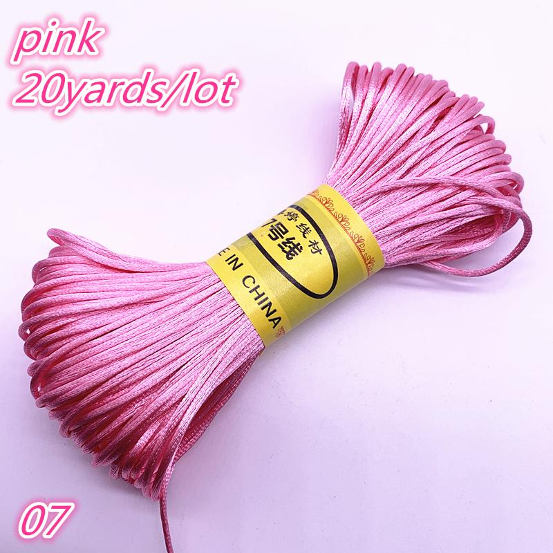 20yards/lot 1.5mm Chinese Knot Line Cord Silk Satin Cord Nylon Cord DIY String Necklace Bracelets Cord