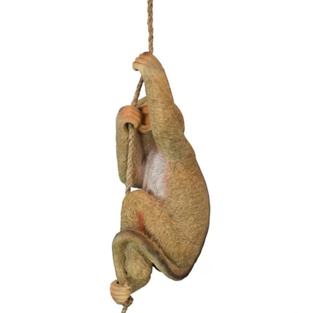 Cute Garden Climbing Monkey Figurine Resin Crafts Weatherproof Monkey Hanging Ornament Handmade Animal Statue Plant Hanging
