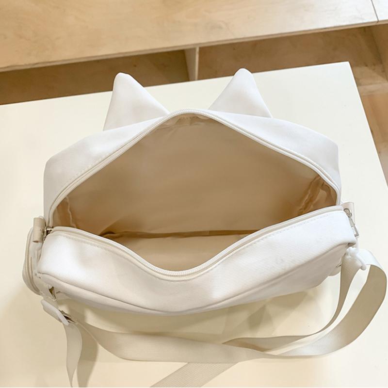 Студенческая сумка через плечо большой емкости с кошачьим принтом для девочек — фото 6