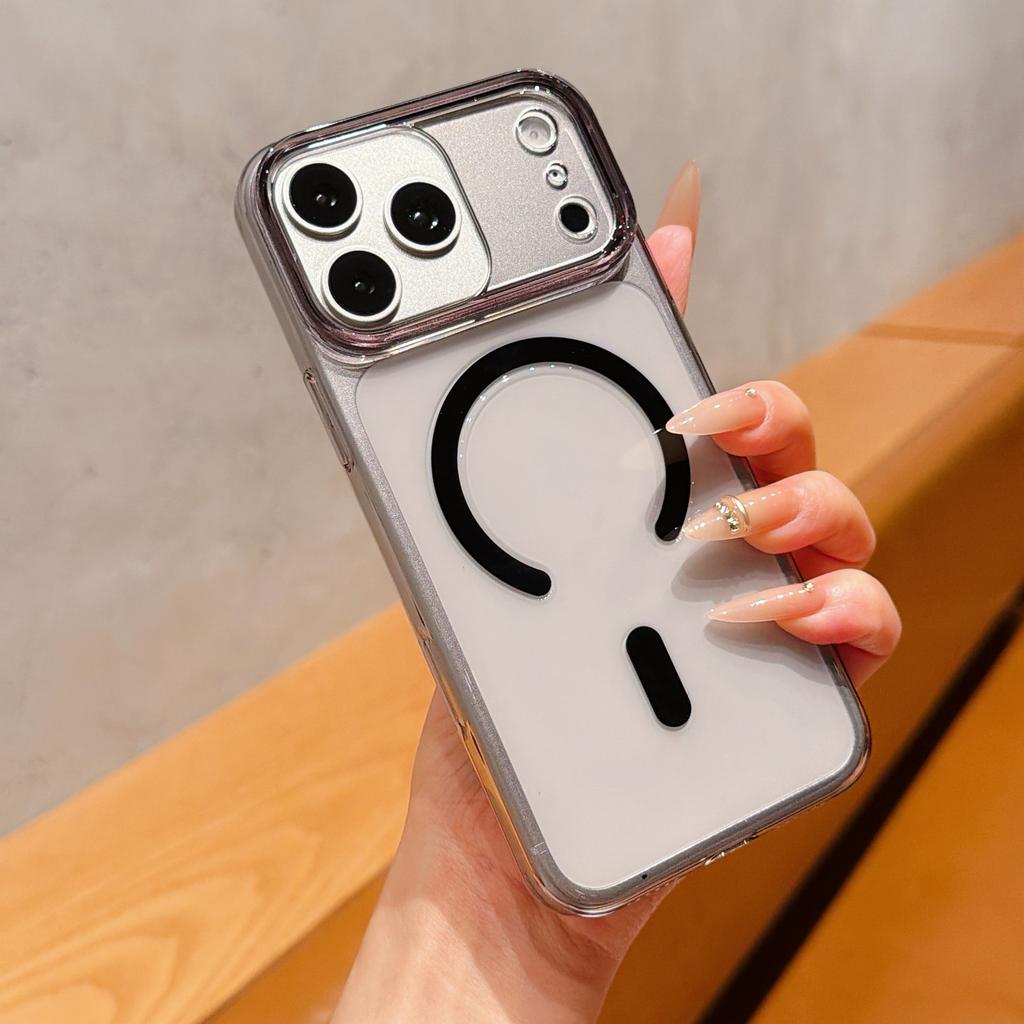 Magnetic Transparent Phone Case for 15 16 17 18 Pro Max 17 Air Clear PC Hard Phone Cover For Magsafe Wireless Charging