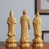Boxwood Buddha Statue Stand, Amitabha Bodhisattva Buddha Household and Office Decoration, Avalokitesvara, Guanyin Sculpture, 1Pc
