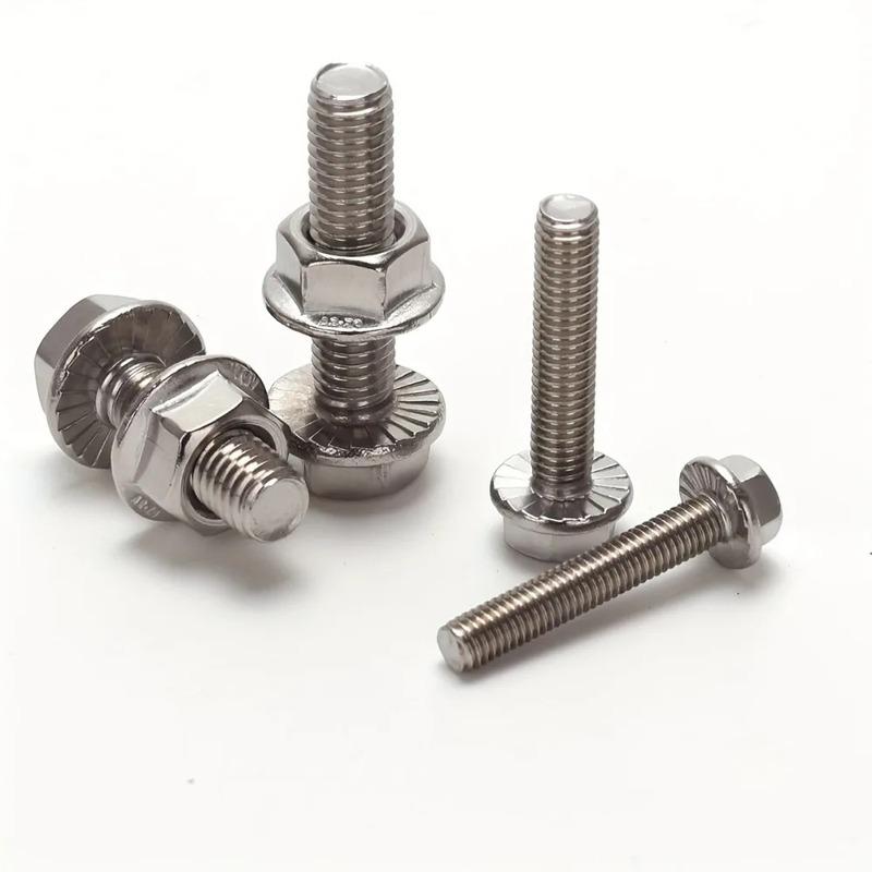 144-Piece 304 Stainless Steel Hex Flange Bolt and Nut Set, M4/M5, Length: 10mm, 12mm, 16mm, 20mm, 25mm