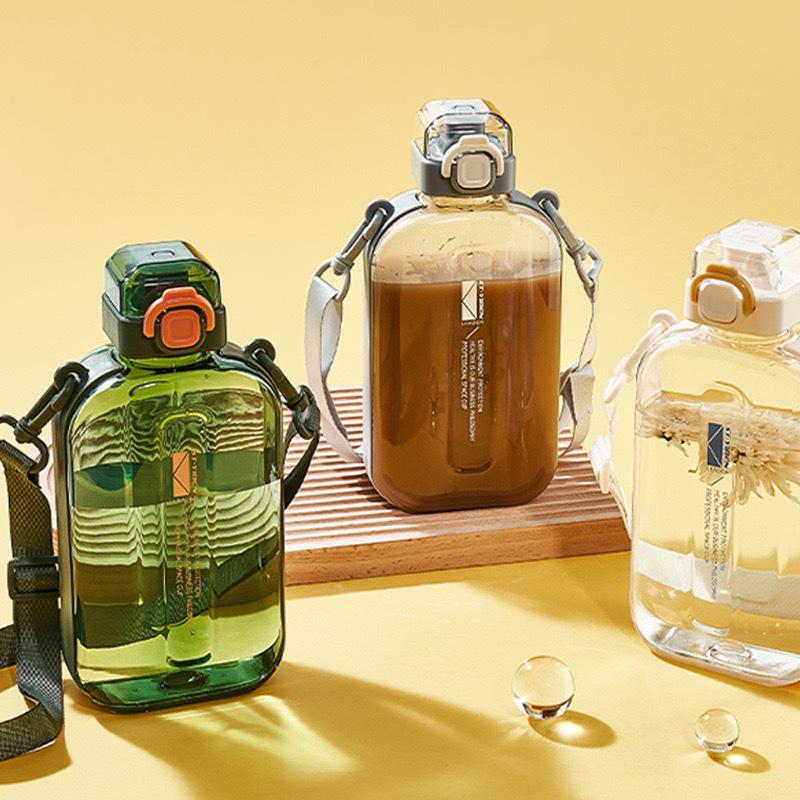 Muxin Women's Sports Water Bottle - Large Capacity, Crossbody, Direct Drinking, with Flat Scale, Perfect for Outdoor & Student Use