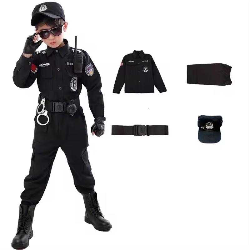 SWAT Bērnu Hallowīna Policista Cosplay Kostīmi
