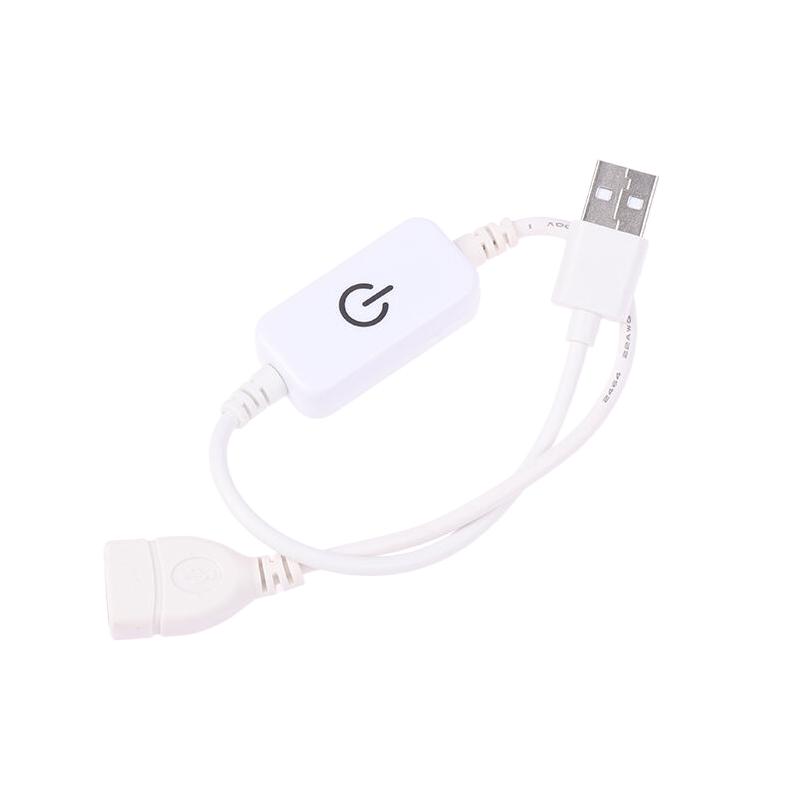 

DC 5V Usb Led Inline Touch Dimming Switch 30Cm Кнопка Вкл. Выкл. Удлинительный кабель Шнур Димер Для Одноцветной Светодиодной Ленты белый