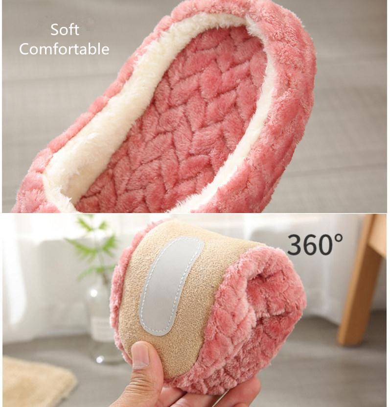 Fashion Women Indoor Slippers Warm Plush Lovers Home Slipper Anti Slip Autumn Winter Shoes Woman House Floor Soft Slient Slides SH072701