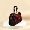 Gradient Color 3D Applique Glossy Patent Leather Shoulder Tote Crossbody Bag