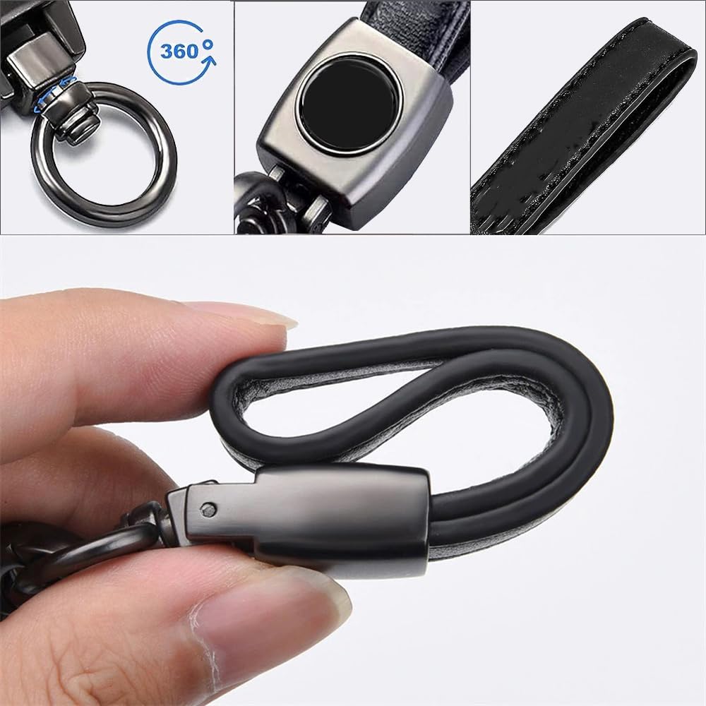 Keychain Fashionable Durable Exquisite Leather Key Bag Car Logo Keychain