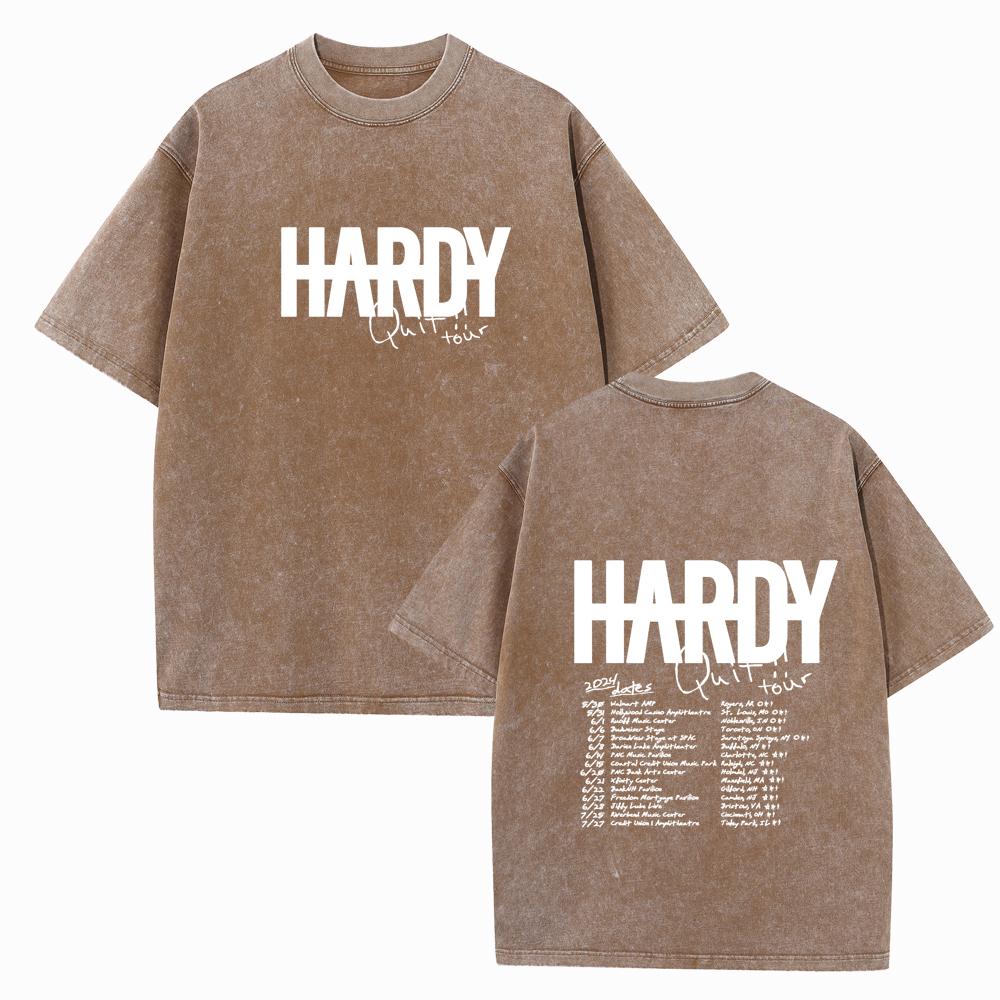 Hardy Quit Tour Shirts Vintage Harajuku Summer Fans Gift Unisex O-Neck Casual Short Sleeve Cotton T-Shirts Printing