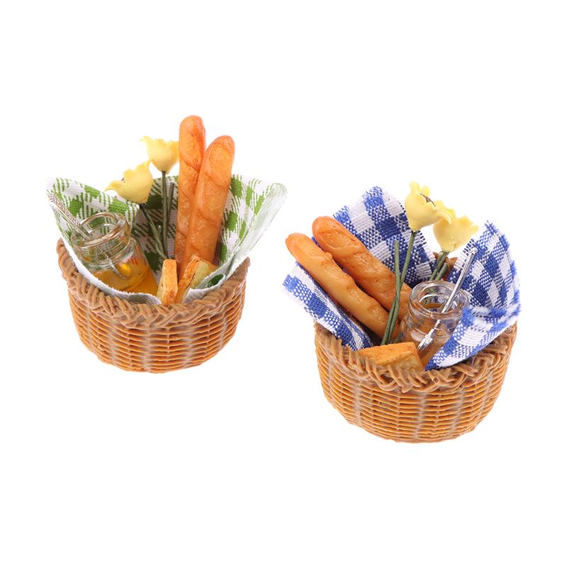 1Setul 1:12 Păpușă Miniatură Coș Pâine cu Miere Pânză Coș Picnic Model Bucătărie Decor Jucărie Accesorii Casă de Păpuși