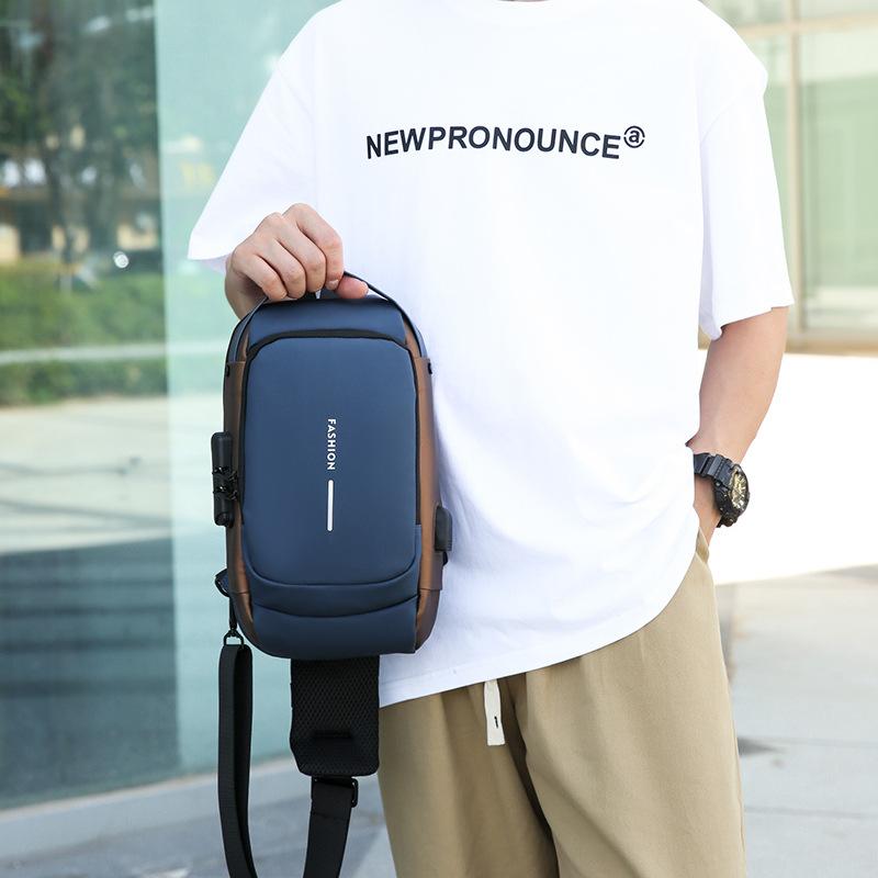 Men's Chest Bag, Business Single Shoulder Crossbody Bag, Men's Backpack, Anti-theft Crossbody Bag, Large Capacity Sports Motorcycle Bag