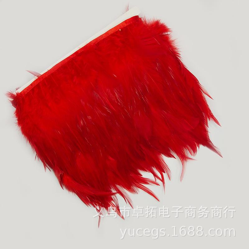 10 Meter 10-15CM 4-6inch Chicken Rooster Tail Feathers Trims Strip for Wedding Party Clothing Rooster Feather Trim