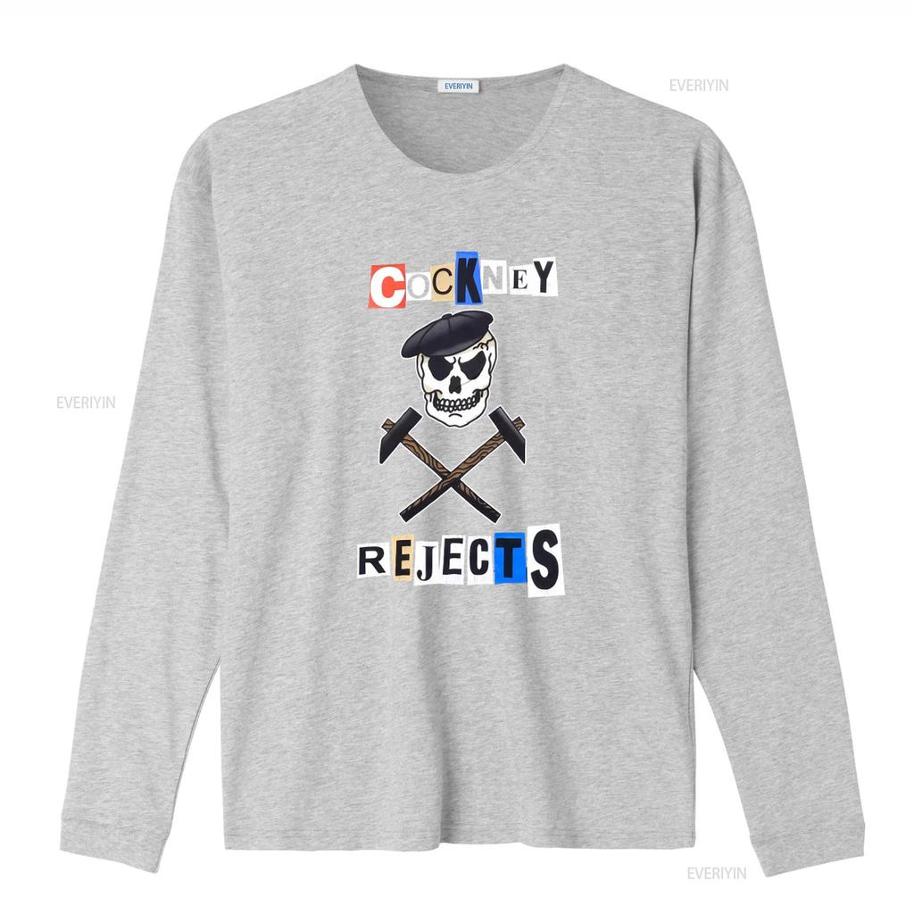 Vintage Cockney Rejects Punk Rock Oi Band T Shirt Skull Beret Crossed Hammers Design vintage Washed Unisex Breathable Slightly