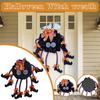 Halloween Party Wreath Hanging Welcome Sign Long Legged Witch Wall Hanging Front Door Decorative Outdoor Pumpkin Decoration