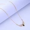 Necklace women, light luxury, niche moonstone, angel wings, wings, ins, wind Internet celebrity, the same clavicle chain necklac