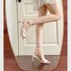Summer Square Head with Sandals, Versatile Niche Design Silk High Heel Cool Slippers Women