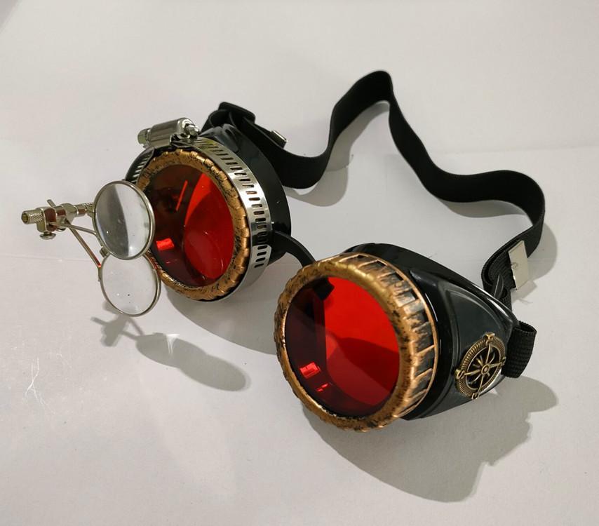 

Стимпанк Винтажные Очки Лупа Реквизит Очки красный