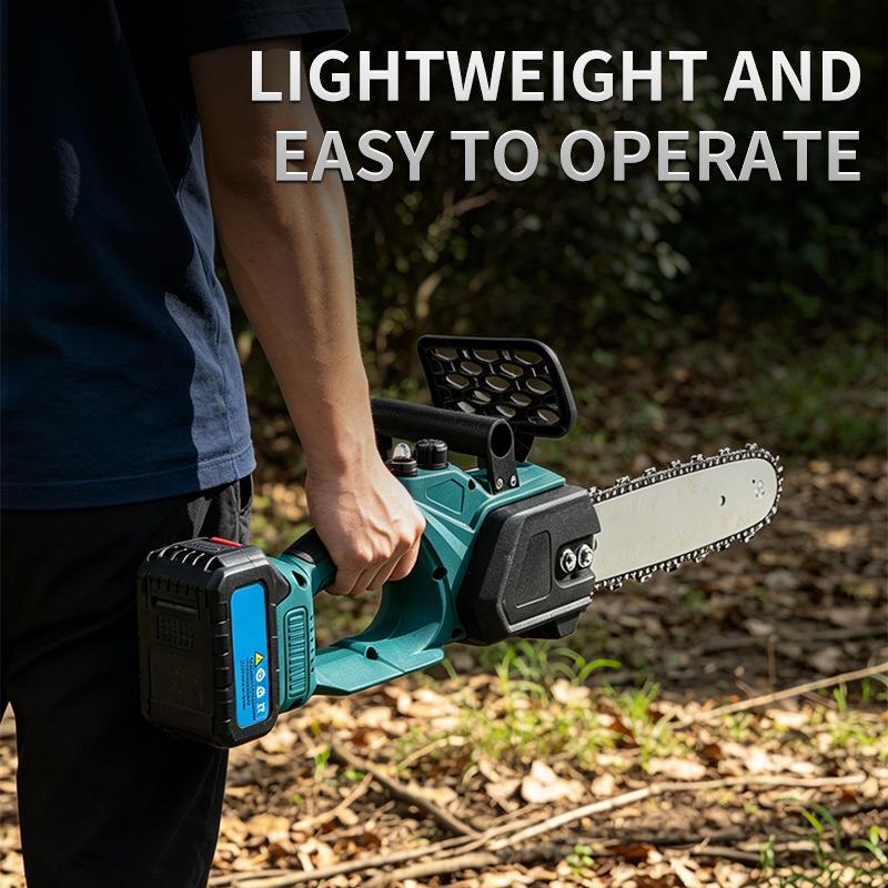 Rechargeable 12-inch Brushless Lithium Chainsaw - Portable Handheld Electric Saw for Outdoor Logging