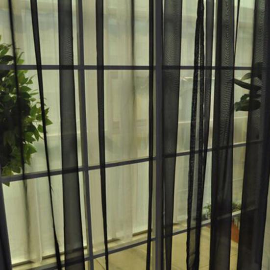 Cortina de ventana de puerta de gasa de tul de Color sólido, Panel de cortina, cenefas de bufanda transparente