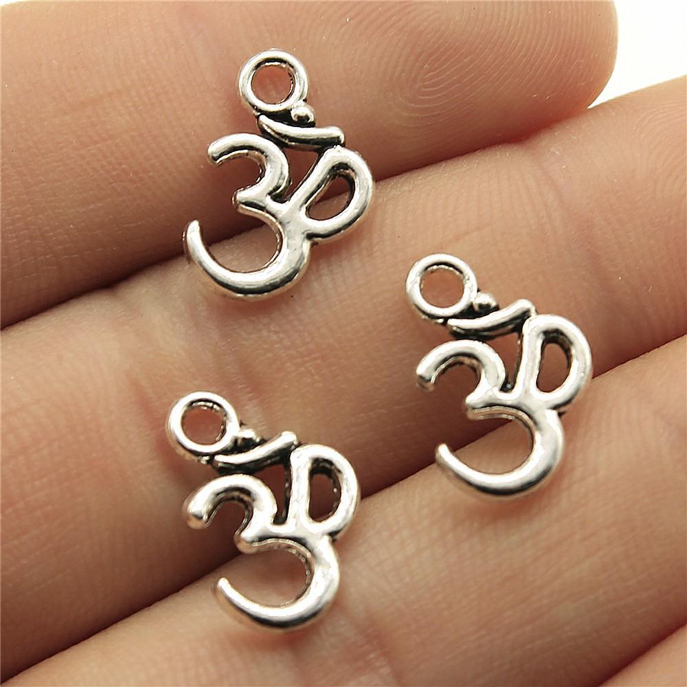 20pcs OM Charms Beads For Jewelry Making DIY Craft Handmade Pendant Cute Bracelet Earrings Necklace Jewelry Findings