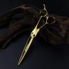 7.0 Inch 440C Golden Samurai Model, Personalized, Hair Scissors, Haircut Scissors, Flat Cut Straight Cut