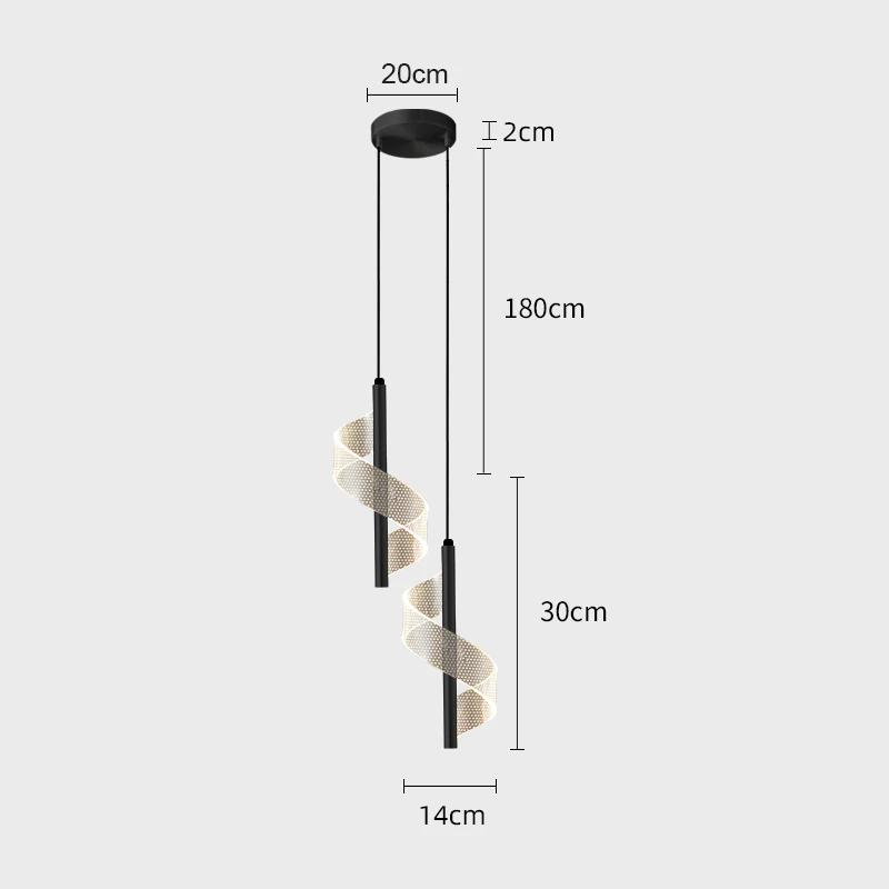 LED Bedside Pendant Light, Simple and Modern, Living Room, Bedroom Bedside, Creative Single Head Long Line Small Pendant Light