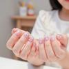 Hot Cartoon Children Wearing Nails Cherry Bow Detachable Press on Nail Cute Nail Tips for Girls Students