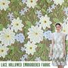 50*130 cm Chic Grün Bestickte Blumen Stoffe Für Diy Nähen Kleidung Hut Kleid Kleidungsstück Hintergrund Decor Art Designer Stoff